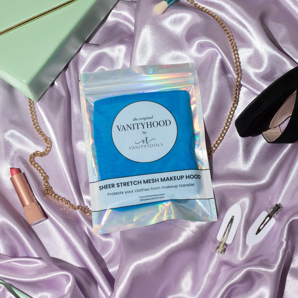 VanityHood with packaging showing makeup protection message