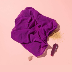 VanityHood mesh hood protecting clothes from makeup